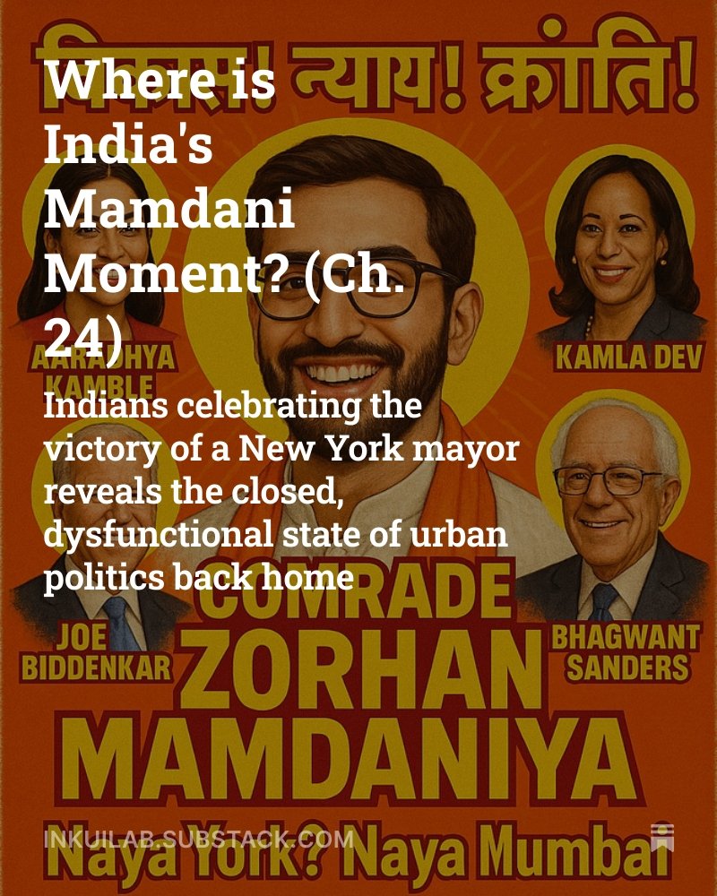 TheBilalMoin's tweet photo. In the latest chapter of Ink-uilab, @amaanasim and I ask, "Where is India's Mamdani Moment?"
https://t.co/3JZvnw1Qk2 https://t.co/HDpxsU7rPj