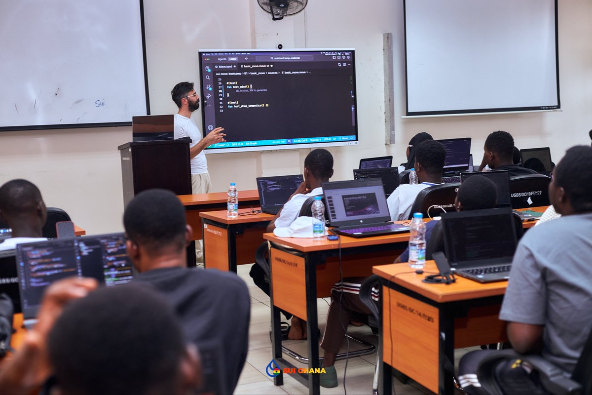 SuiNetworkGhana's tweet image. What a start 🙌🏾

Our One Week Move Bootcamp began with incredible energy as our participants got right into coding and learning from Mysten Labs engineers.

Big week ahead for Sui builders in Ghana, stay glued to your seat 😉🤍