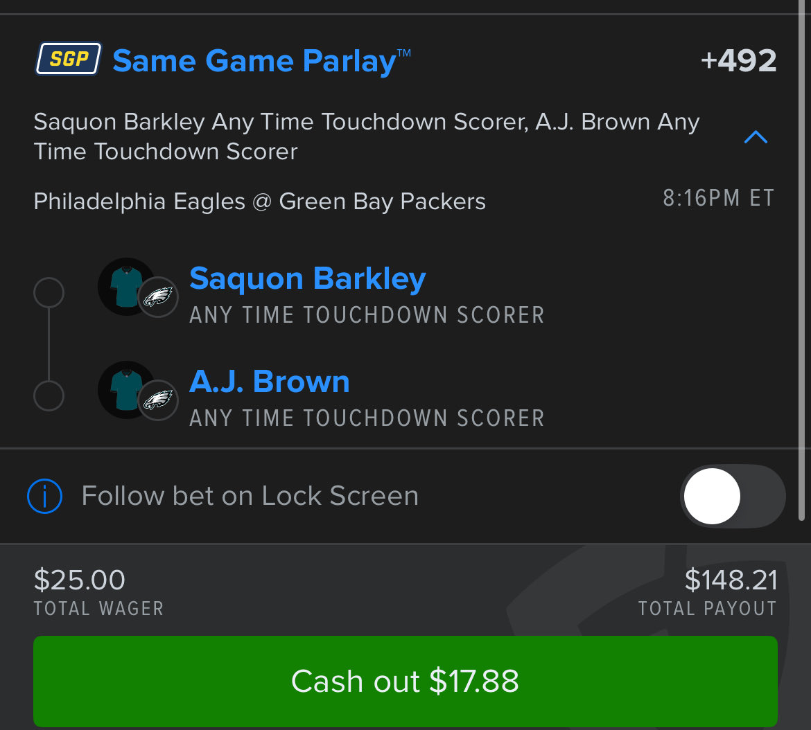 HodgeyBets's tweet photo. I’m taking $25 and turning it into $1000 by the end of the week.
Call it a ladder challenge if you will
Step 1.
Don’t even think to hard about. I see this cashing by halftime https://t.co/FFwPx6OVSz