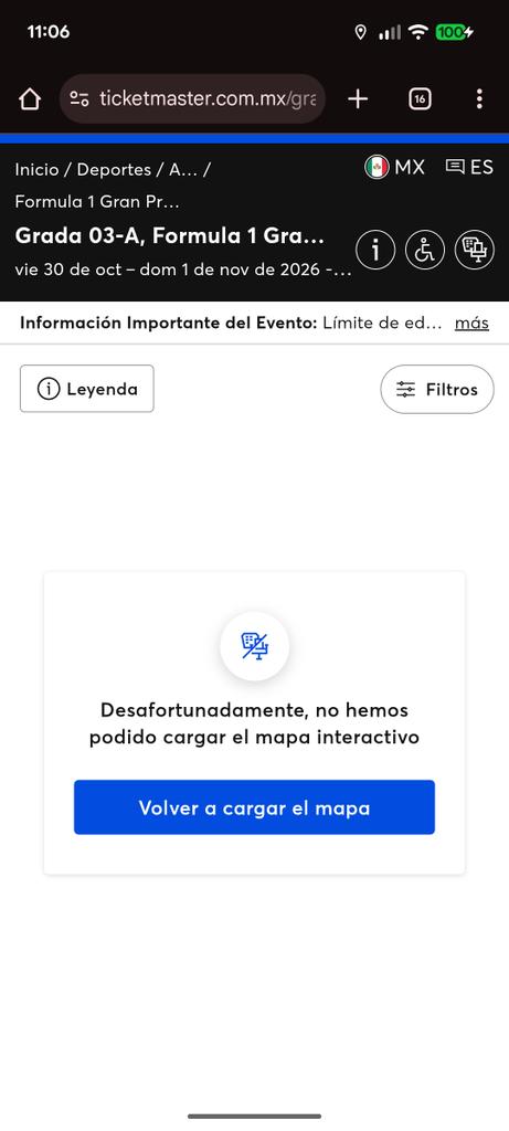 alonsoalolo's tweet photo. @mexicogp @DANIELIN84 @Ticketmaster_Me Tiene más de una hora ese problema https://t.co/ReOExHPiV7