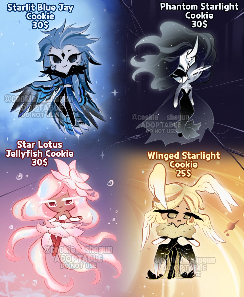 More adoptables up on VGen! 💚
Tried to make aome budget options aaaa!
.
Their status and link (if still available) will be in replies! 
.
#cookierunoc #adoptable