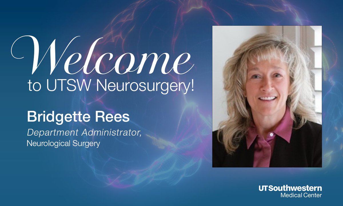 Excited to welcome our new DA: Bridgette Rees, dependable healthcare executive with comprehensive expertise in service lines, solving operational challenges, improving workflows &amp; outcomes, &amp; 🡩 patient satisfaction!  <a href="/UTSWMedCenter/">UT Southwestern Medical Center</a> <a href="/UTSWBrain/">UT Southwestern O'Donnell Brain Institute</a> #Neurosurgery
