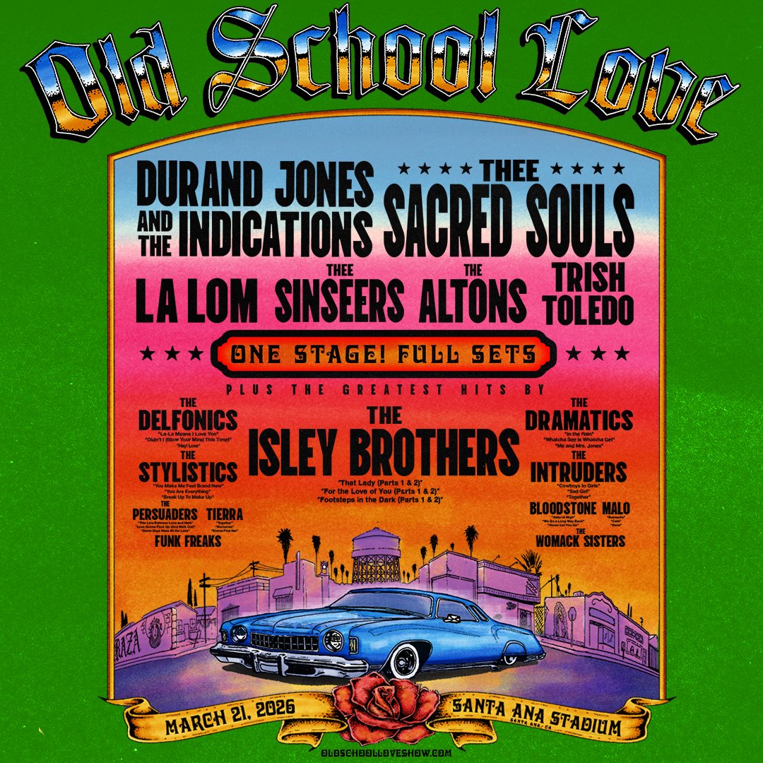 🌹OLD SCHOOL LOVE 🌹
MAR 21, 2026 in SANTA ANA, CA
Sign up now for the Presale at oldschoolloveshow.com that starts Fri., Nov 14 at 10am PT.
Layaway plans available for all ticket types start at $19.99 down.
Follow @oldschoollovelive