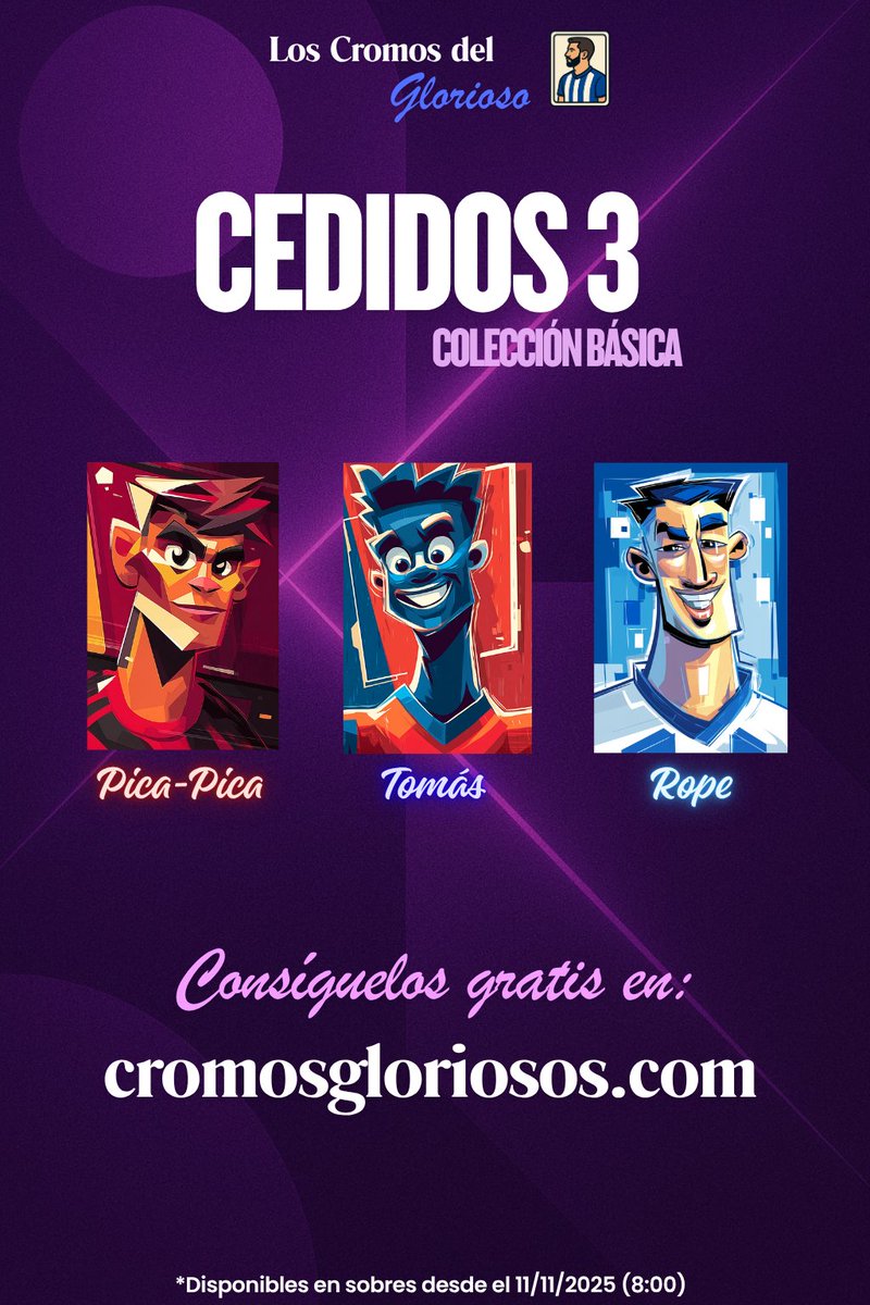 Aprovechamos el parón liguero para lanzar la tercera y última tirada de Cedidos 🔄 #Alavés

🆕 Pica-Pica, Tomás y Rope se unen a la colección básica, disponibles desde mañana en sobres.