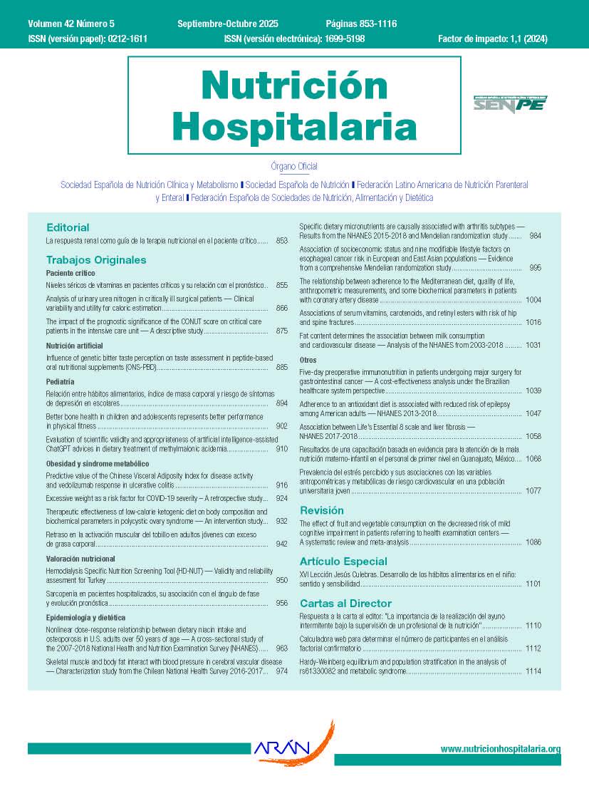 📢¡Nuevo número de la revista #NutriciónHospitalaria publicado!

👉Leer online:  nutricionhospitalaria.org/magazines/383/…