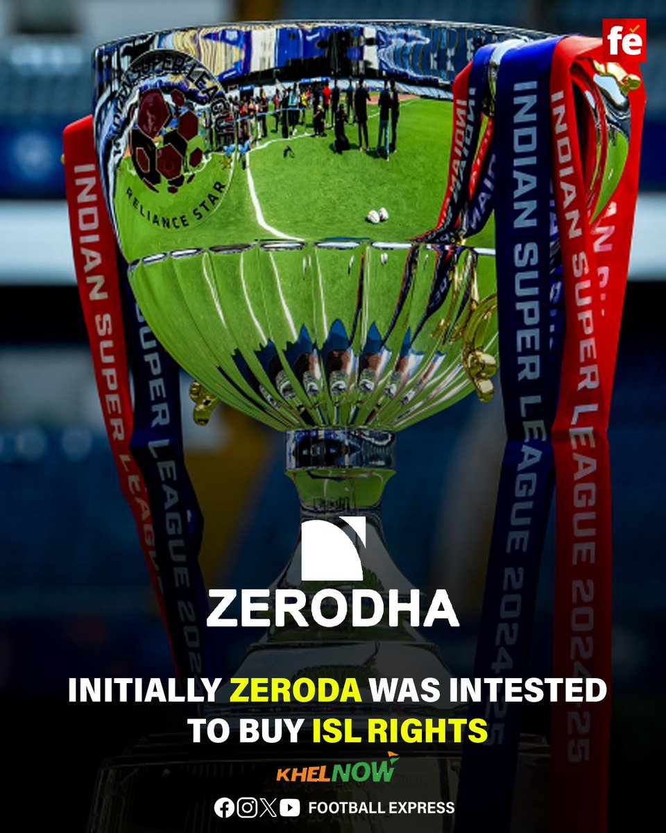 FExpressIndia's tweet image. Did you know that major investment platform Zerodha was initially interested in buying the Indian Super League (ISL) rights? Imagine the impact that deal could have made on Indian football! ⚽

#ISL #IndianFootball #Zerodha #SportsBusiness #KhelNow #FootballExpress