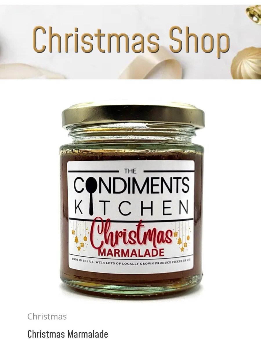 A marmalade for your Aunty?
Pizza Perfection gift box for cousin Sam?
Cracking xmas chutney for ur buffet?
Chillilicious chilli jam for ur work colleague as a secret santa?

We have what you're looking for in our Christmas shop!

condimentskitchen.co.uk
 
#MHHSBD  #CraftBizParty