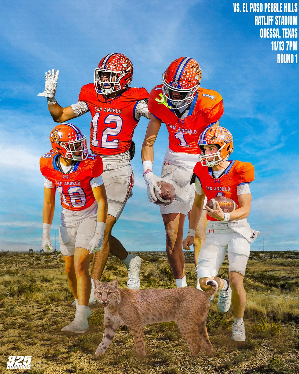 Your Central Bobcats are taking over West Texas this Thursday at Odessa Ratliff! They play Pebble Hills in round 1 of the playoffs!!

<a href="/AngryOrangeFB/">San Angelo Central Bobcat Football</a> <a href="/coachmarksmith/">Mark Smith</a> <a href="/SanAngeloLIVE/">San Angelo LIVE!</a> <a href="/SAISD_Athletics/">San Angelo ISD Athletics</a>