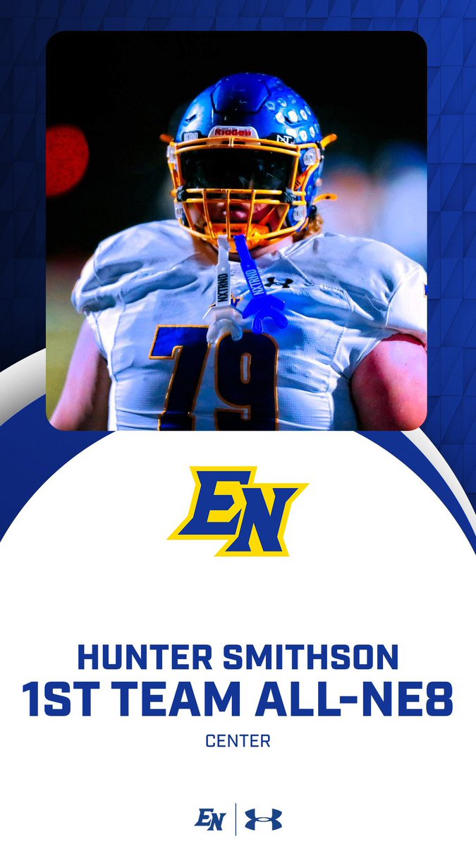 Congratulations to Hunter Smithson on earning 1st Team All-NE8 honors as a center!
