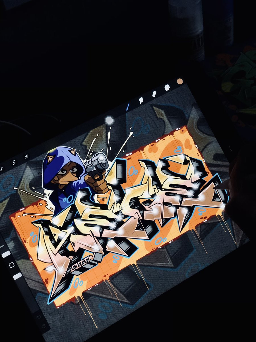 079Studio's tweet photo. "𝗚𝗿𝗮𝗳𝗳𝗶𝘁𝗶"

A graffiti piece using the wild style lettering "HEGE" with character 

📩 : Open commission, Please contact me on DM. 

#graffitidigital #letteringlogotype #designerclothes #designerwear #HegeCoin #nft #cryptomeme #memecoin #solana #Web3 #Web3Community https://t.co/KTRAc8kDSB