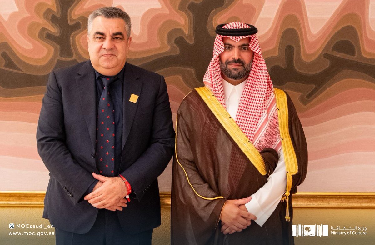 mocsaudi_en's tweet image. HH @BadrFAlSaud met with HE Blendi Gonxhja, Minister of Culture, Tourism, and Sports of the Republic of Albania, to discuss ways to deepen the existing cultural cooperation between two nations.

#SaudiMinistryOfCulture