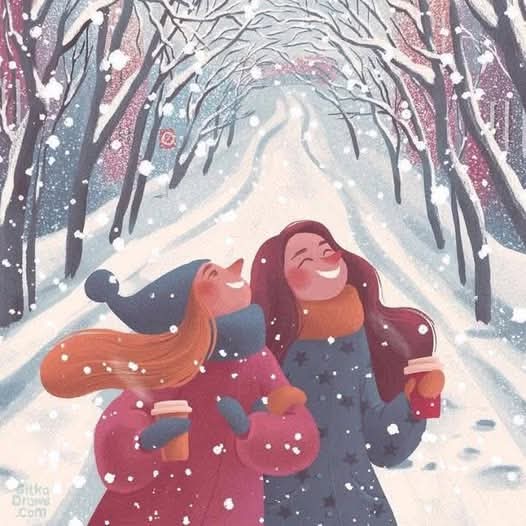 L'excitation et l'émerveillement à la vue de la première neige tombée est un signe que notre coeur d'enfant est toujours présent.. Cette première neige nous ramène immédiatement aux souvenirs de notre enfance et ravive toutes les émotions précieusement "sauvegardées"...💓