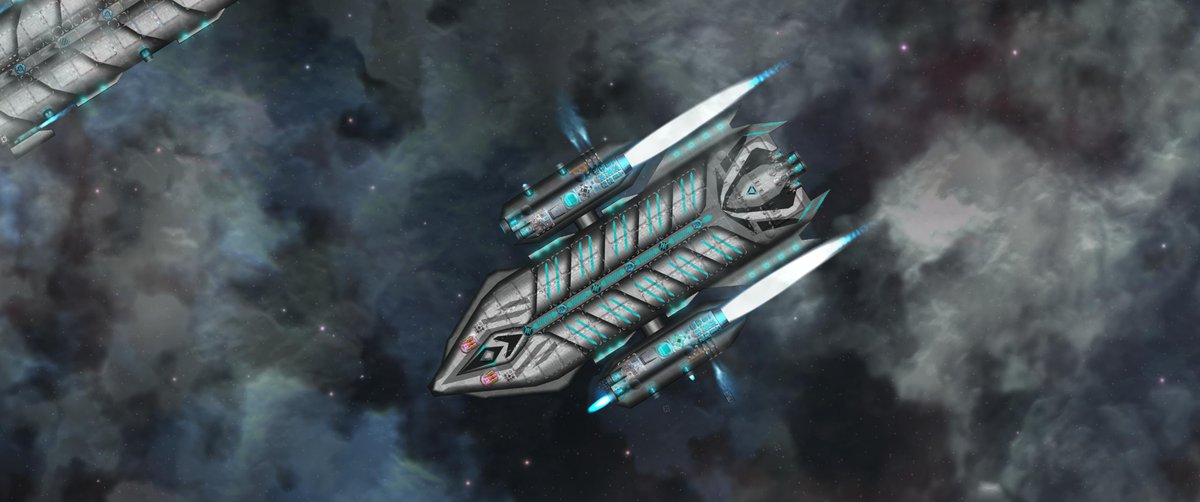 #Cosmoteer ship of the day: "Ejecta Super Freighter" by Andy. Made with mods. Build your own ship in Cosmoteer: Starship Architect &amp; Commander! Download the FREE demo and buy it on Steam: store.steampowered.com/app/799600/