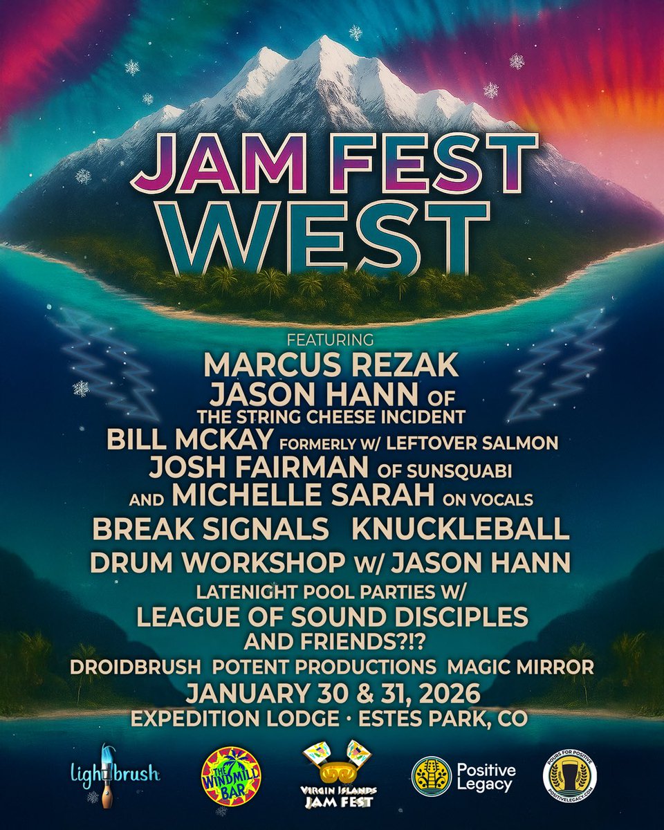 <a href="/Litbrush/">Lightbrush</a> and friends are shutting down a hotel and throwing a <a href="/viJamFest/">Virgin Islands Jam Fest</a> (yes I know we don’t tweet enough lol) pre-party in the mountains with a bunch of the VI JAM FAM for the first-ever Jam Fest West!

This 2-day, intimate mini-festival heating up the mountains is taking over
