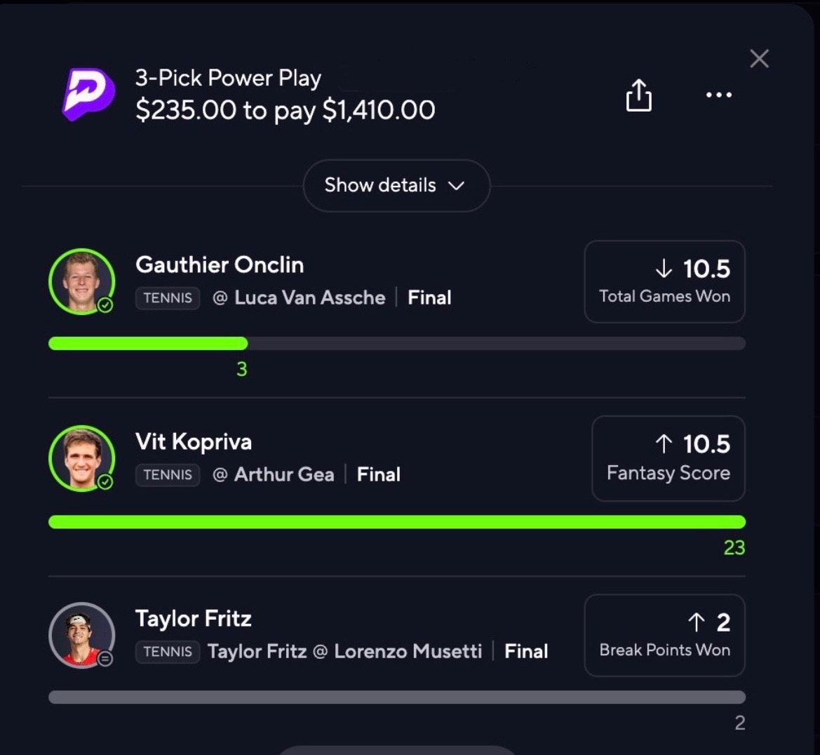 marianaslips's tweet photo. I GOT $$$ FOR 5 LUCKY FOLLOWERS WHO LIKE/RT THIS TWEET 💰💣

CASH THE $2,100.00 TENNIS NUKE 💣PLAYS!!! 🤯✅

POSTED IN Premium 📲 💣 

55% OFF VIP PLAYS ⬇️
https://t.co/c5aHJPEHnb

#PrizePicks | #DailyFantasy | https://t.co/Cocva3aXfw