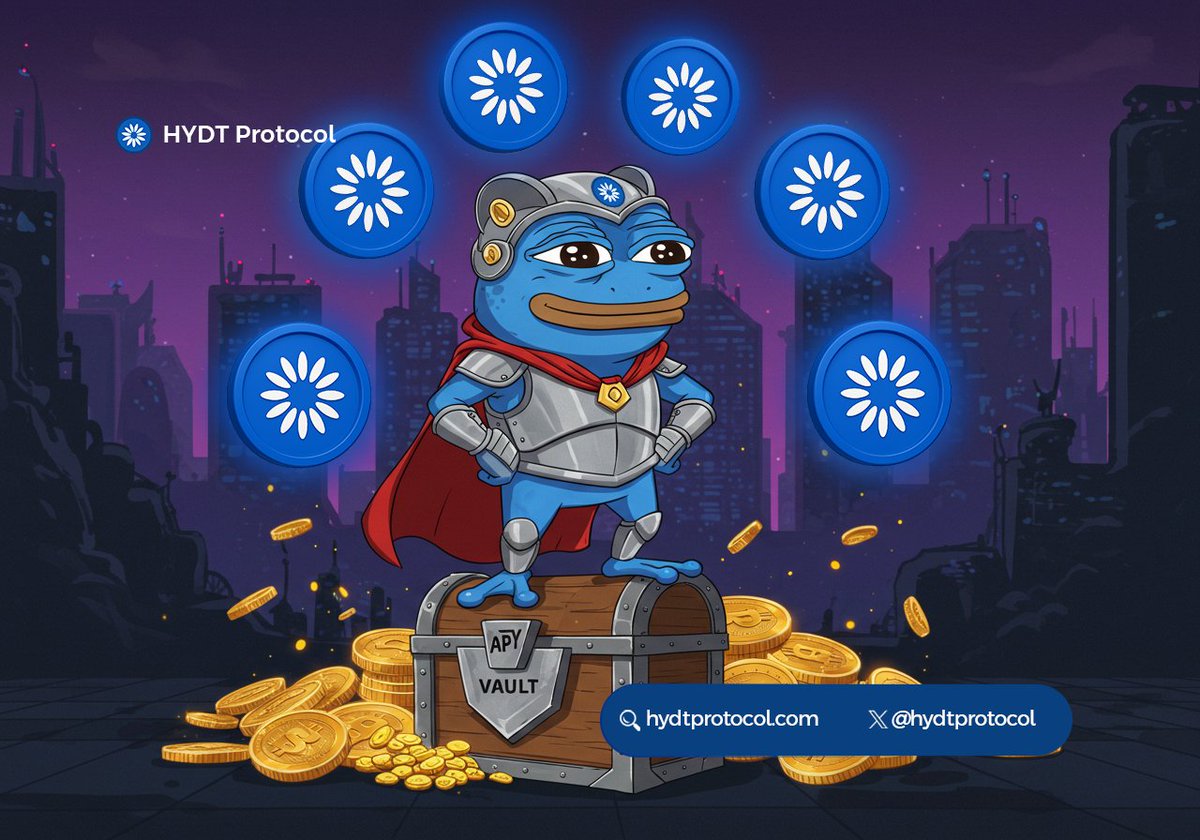 Kizzy_crypt's tweet photo. @blknoiz06 Kek
Have you seen $HYDT on @HydtProtocol? Even while others chase hype, this stablecoin keeps your bag growing  30% APY on staking, governance rewards, and compounding during lockup for steady yield https://t.co/RESRfCfBUW