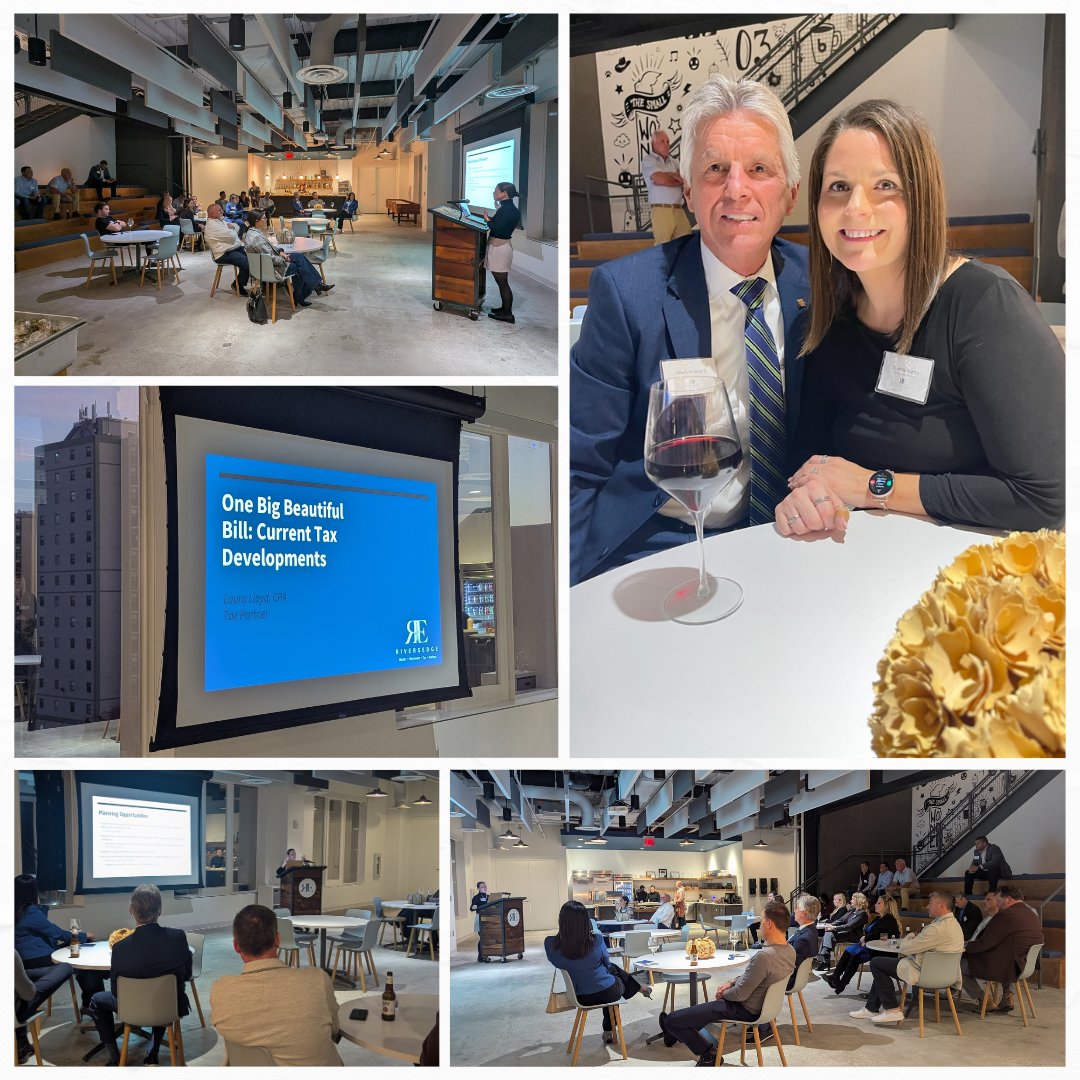 A pearl of an evening at RiversEdge Advisors! 🦪

Guests joined us for Shuck n’ Deduct with Tax Partner Laura Lloyd, CPA, sharing insights on the One Big Beautiful Bill and what’s ahead for individuals &amp; business owners.

Thanks to Snuff Mill Butchery for the amazing oysters!