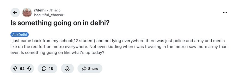 Himat75's tweet image. 7 hours before the false flag attacks in #Delhi a school students saw unusual presence of security forces in the areas including Army . #Modi did another false flag 

#RedFort