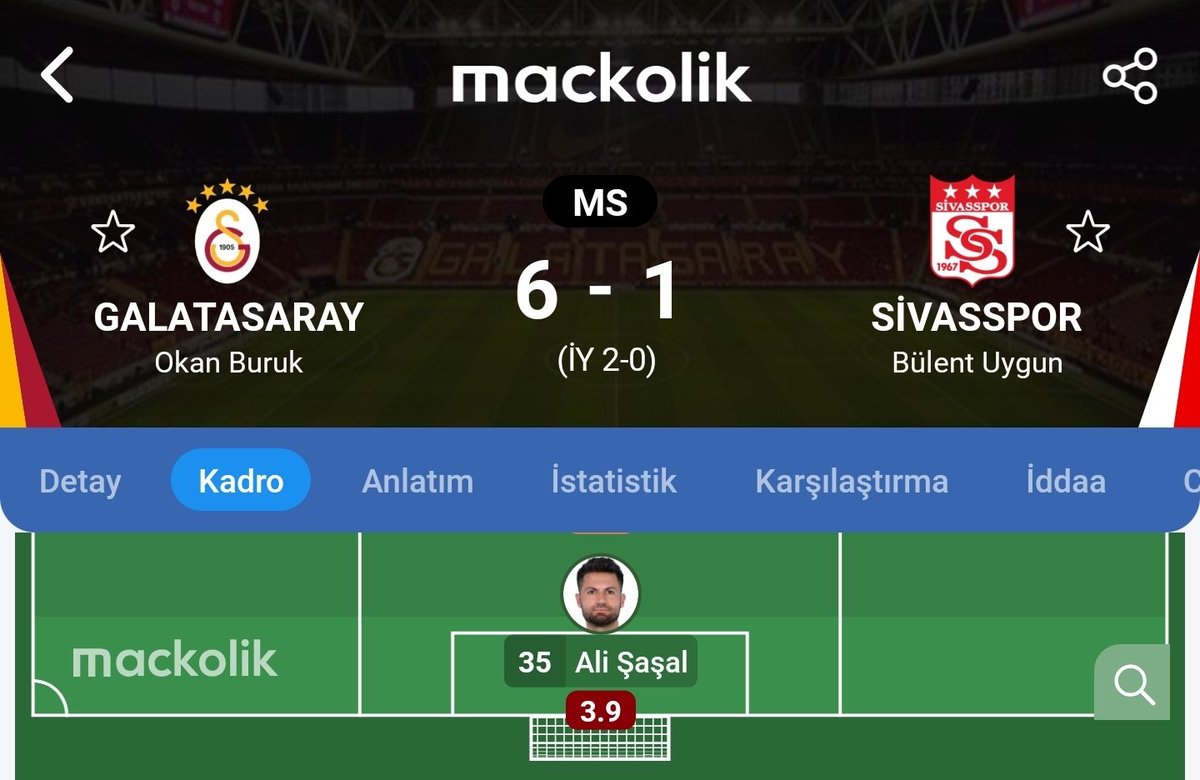 Galatasaray'dan tek maçta yediği 6 golle gündeme gelen kaleci Ali Şaşal'ın bahis oynadığı tespit edildi.