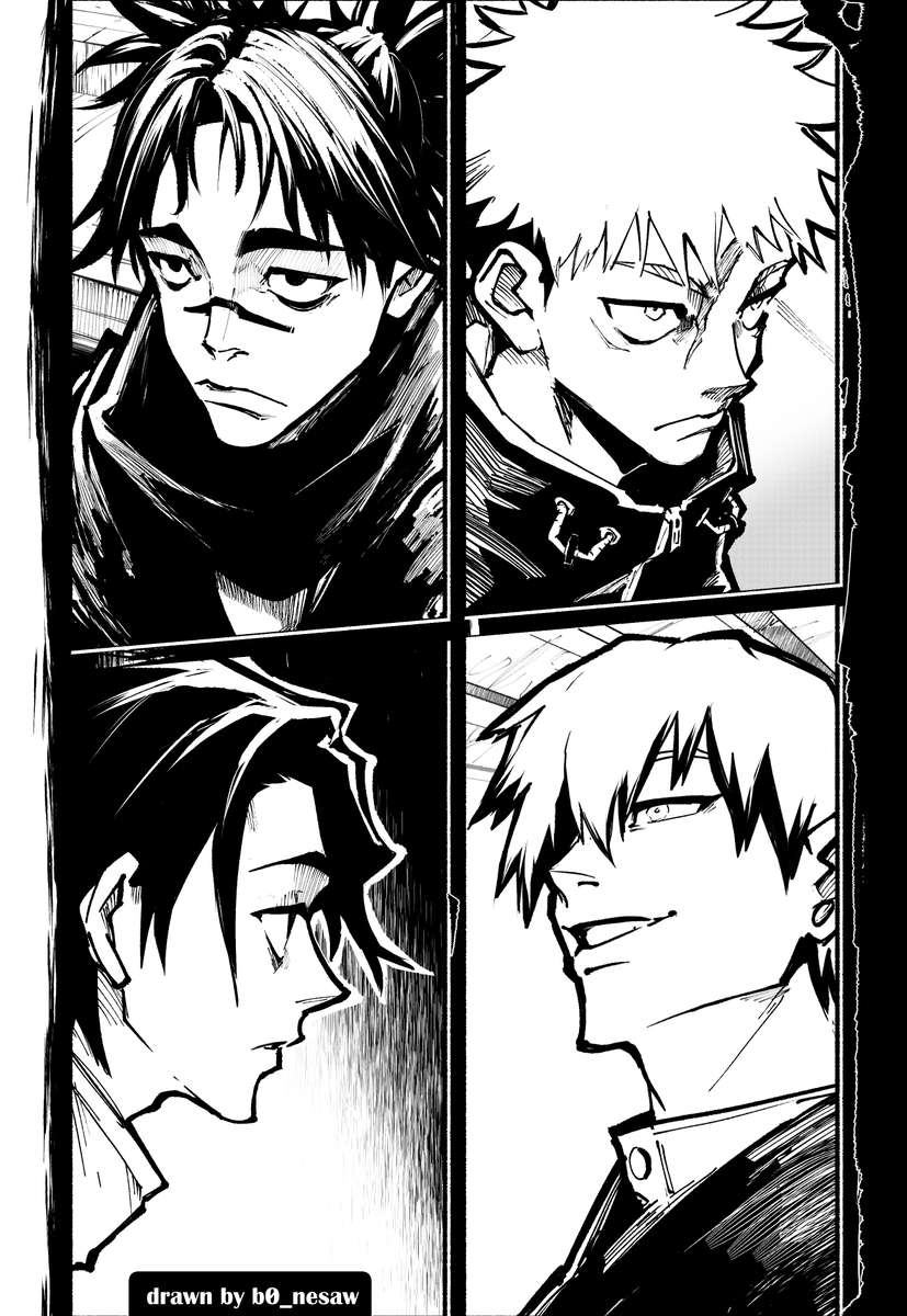 drawing manga pages in my artstyle for practicing purposes - jujutsu kaisen 