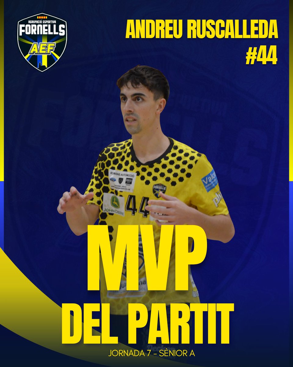 HandbolFornells's tweet photo. Segon MVP per @ruski105! 🫡🔥 https://t.co/dV5hTD5QFn