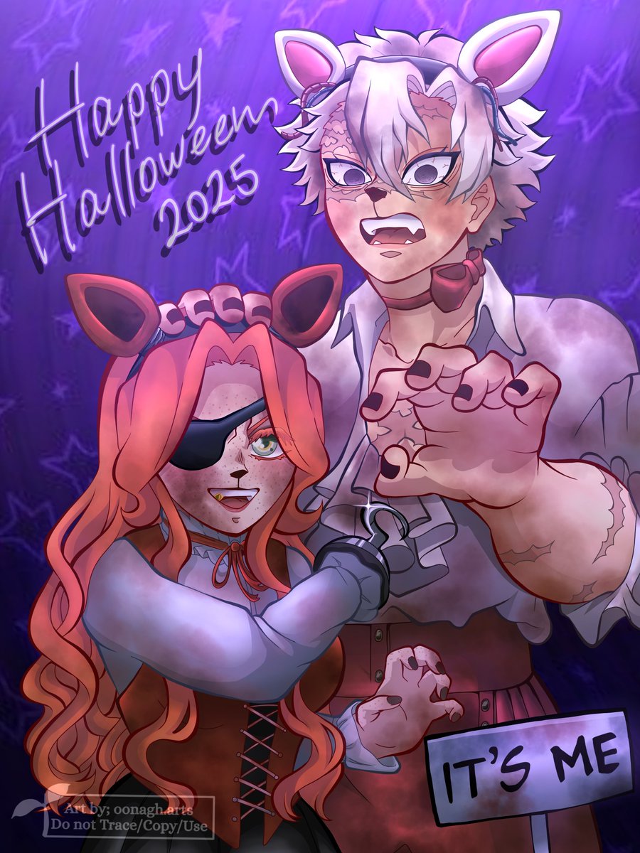 oonagharts's tweet photo. ๊ฐ#WindLeaf on a Halloween Night .แ.แ๐ฆ ๊ฑ
Dressed as Foxy and Mangle from FNAF!
(Posted late because I forgot to share it, sorry!)
#kny #knytwt #knyoc #yumeship #sanemi https://t.co/7dZS3VjkDG