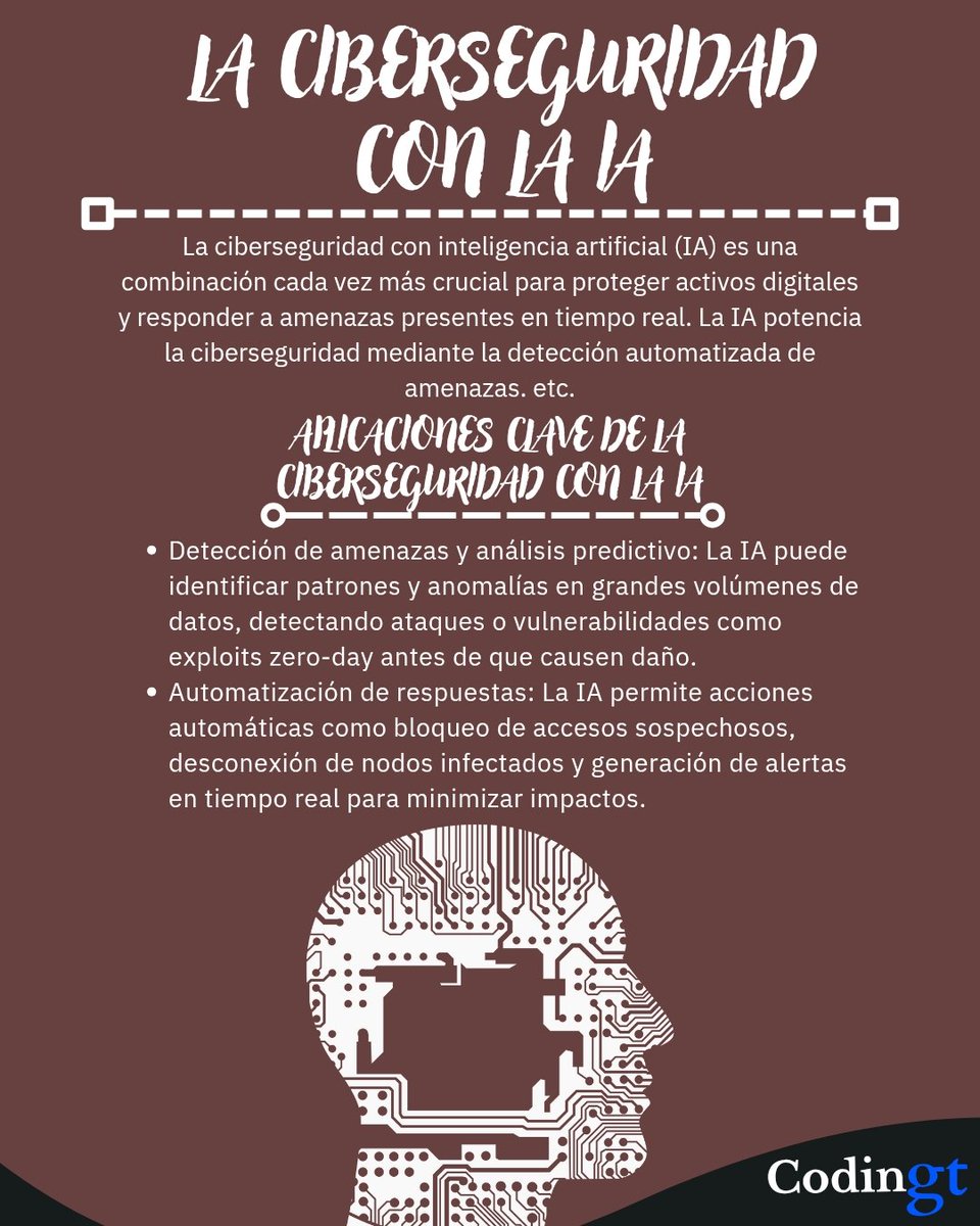 codingtx_'s tweet image. La Ciberseguridad con la Inteligencia Artificial 
#codingt #seguridadinformatica #riesgos #ciberseguridad #ethicalhacker #iso27001