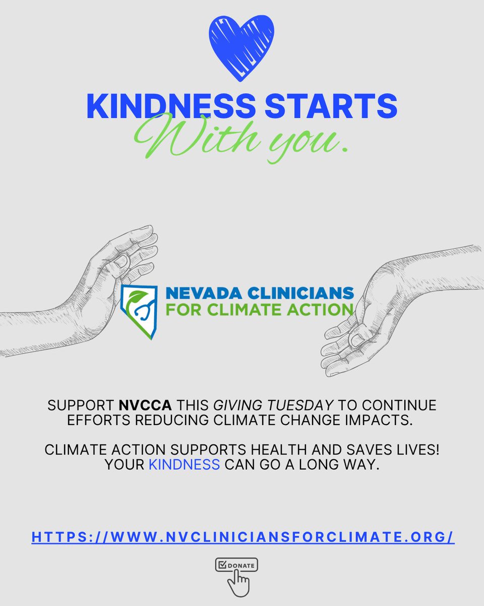 ❤️NVCCA is the only organization in Nevada with a singular focus on reducing the human health harms of climate change. We are 90% volunteer powered and 100% self-supporting!

Please consider helping us continue our work by donating:

give.communityin.org/42U3U2?ref=ab_…
