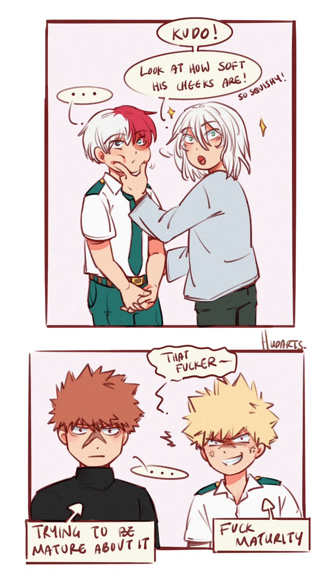 hudartss's tweet photo. #bakutodo
#kudoichi

Yes bakutodo is half naked cos i’m too lazy to draw their hero costumes.

And also random doodles too !

Ok I’m gonna MIA from drawing again~ https://t.co/UXp8U5Sa19