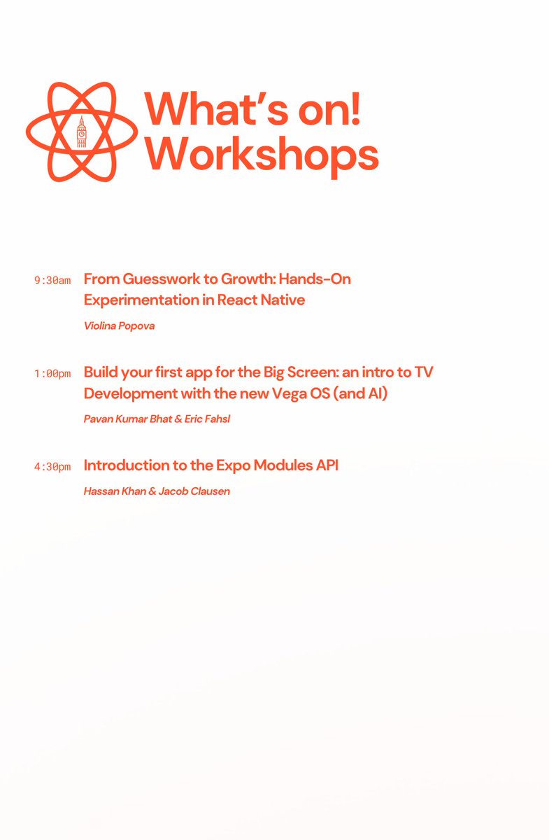 RNLConf's tweet image. Just dropped: your full React Native London game plan 🎯

Workshops? Talks? A wild afterparty? It’s all locked in.
We&apos;re 3 days out. Get scrolling and start plotting your moves 👇

🎟️ Grab your tickets in the comments if you&apos;re feeling the FOMO