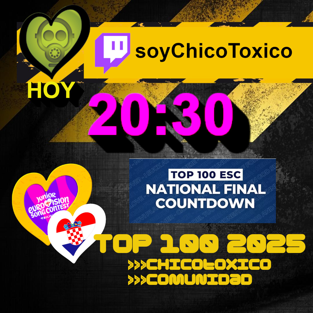 Hoy empezamos a las 20:30 para que a las 22h todos podamos ver OT
Y tenemos mogollón de contenido!
Reacción a la canción de Croacia para el #JESC25
Repasamos el #NFC100 2025
Y empezamos a repasar nuestros #TOP100 del 2025: el de la comunida y el mio!
Te espero en Twitch!