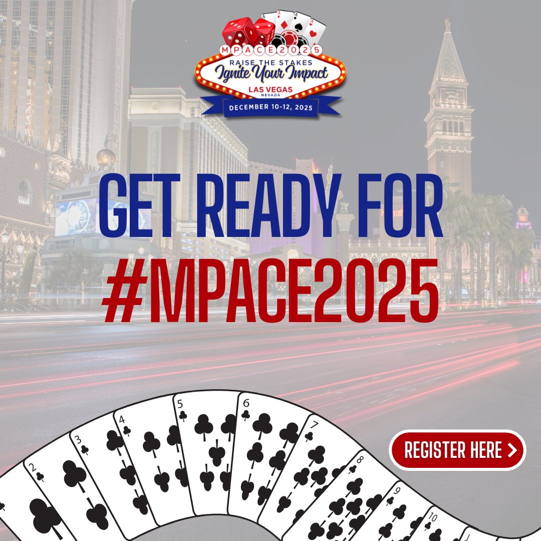 🎲 The countdown is on! Just 1 month until MPACE 2025 in Las Vegas! ✨

Don’t miss the conference of the year! Secure your spot now!

👉 sites.google.com/mpace.org/mpac…