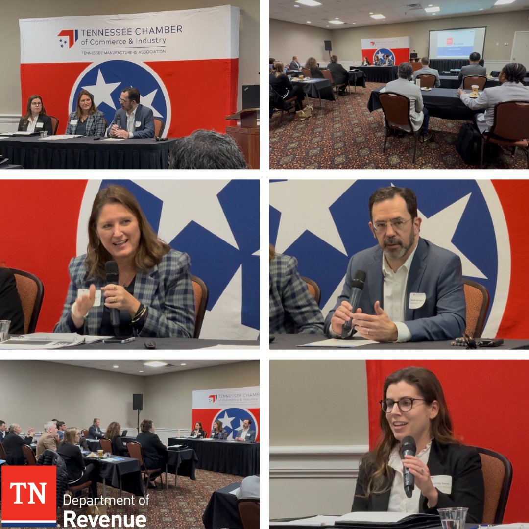 Thank you, <a href="/TNChamber/">Tennessee Chamber of Commerce & Industry</a>, for having us at your annual tax conference last week to share updates on our department!