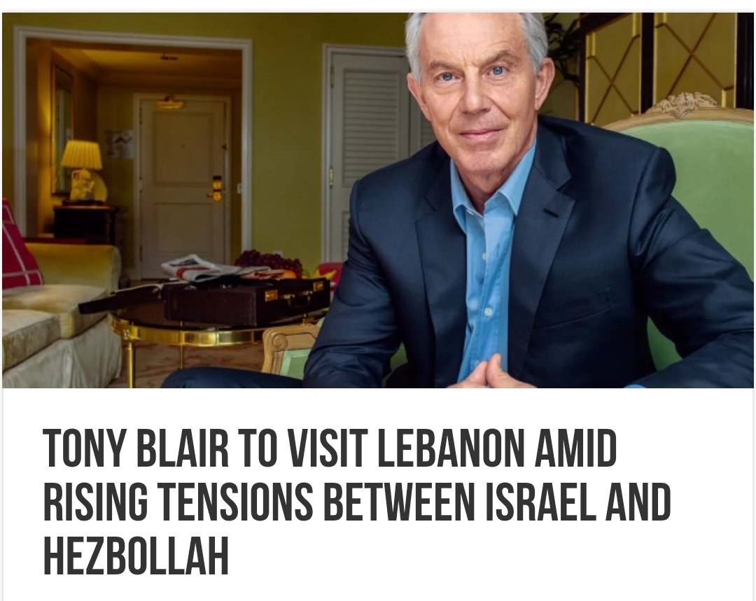 timand2037's tweet image. British ghoul Tony Blair stalks the renewed Israeli assault on #Lebanon, aiding what the colonial media claims to be &quot;broader international efforts to ease tensions&quot; but in fact is assisting a murderous USraeli assault on another independent Arab nation.