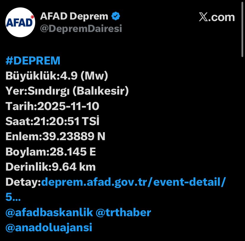 Bursamız’da ve Kestelimiz’de hissedilen bir deprem meydana geldi