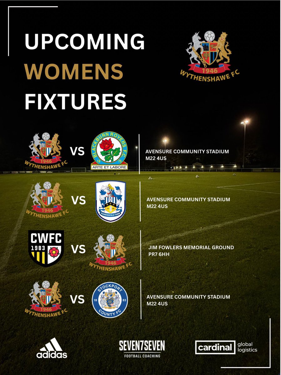 ⚽ The run to Christmas starts now! 🎄
We’ve got four massive games coming up — and we need you behind us every step of the way 💪🏼

📅 Fixtures:
🏠 Blackburn Rovers – Nov 16
🏠 Huddersfield Town – Nov 30
🚗 Chorley – Dec 7
🏠 Stockport County – Dec 14

Let’s make this a year end