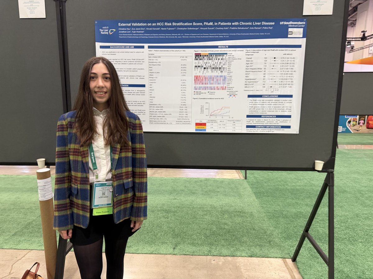 ejanetmd's tweet photo. So excited to present our work on our HCC risk stratification score in collabration with NIDDK at #TLM25 @AASLDtweets https://t.co/mH0DQuugl4
