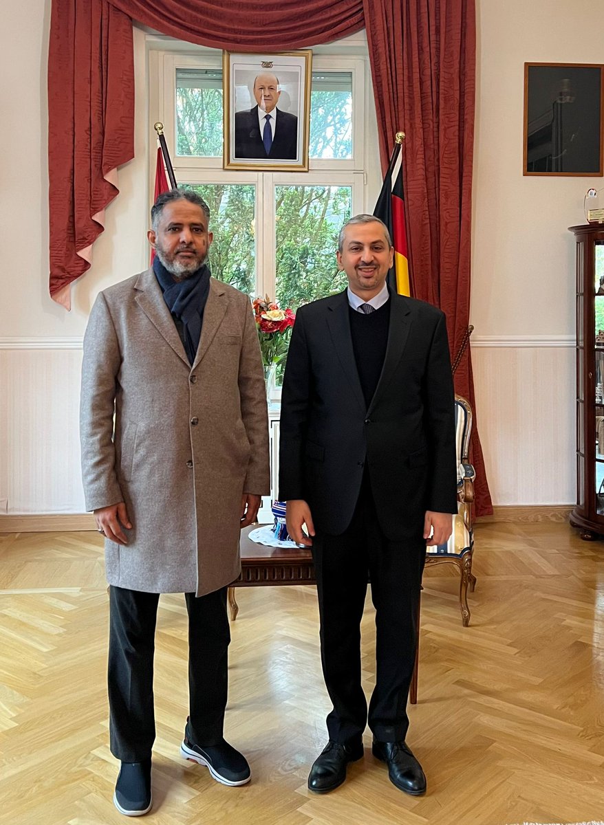 سعدت كثيرا بزيارة أخي وصديقي سعادة السفير لؤي الإرياني سفير بلادنا لدى #المانيا الاتحادية في مبنى السفارة بالعاصمة #برلين حفظه الله ووفقه بكل خير