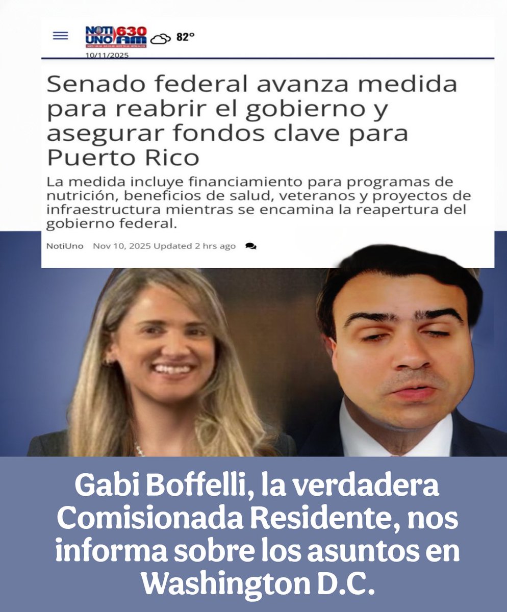 O sea, la verdadera Comisionada Residente es la que nos informa los asuntos de P.R. con Washington D.C.?