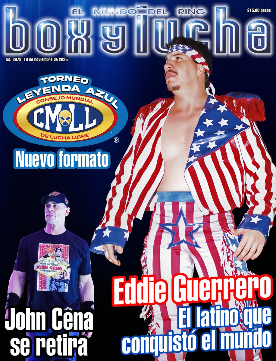 📲💻BOX Y LUCHA digital #3679
💳$60 pesos un mes - 💳$499 pesos un año
Puedes pagar en OXXO, por transferencia electrónica o PAYPAL.
🚨Con tu suscripción anual, gratis los números 186-A y 187-A de la Colección Diamante.
boxylucha.com/producto/50-ed…
#Portada