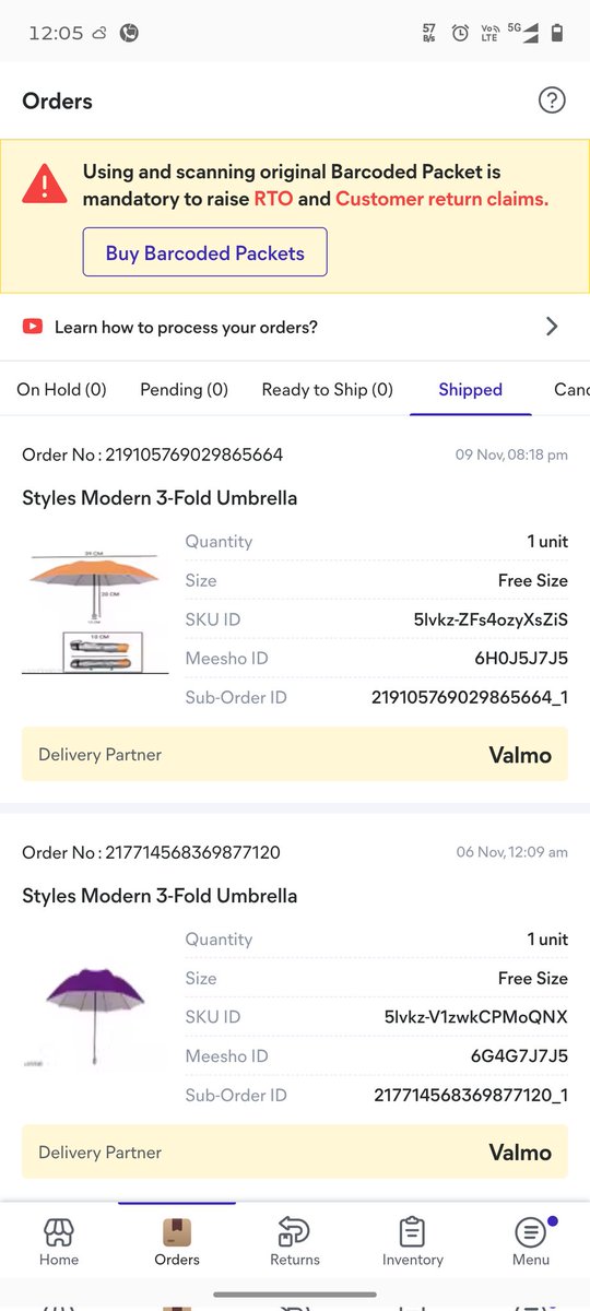 Sandymartin98's tweet photo. @meesho_support This is your service my 4 orders are not picked and your carrier partner shows as Shipped. This is Meesho Who can do anything. 😅🤣😅🤣😅 https://t.co/6olHCP82xI