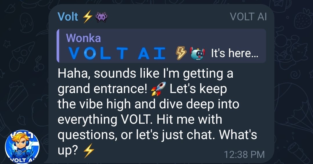 Voltonbase's tweet photo. Volt Ai is officially live in the Telegram chat. You can now talk, ask questions, and experience the Volt-powered intelligence in action. Join us today at https://t.co/rNbLLKgXqx and see how Volt Ai is changing the game for the Base community.
#VOLT #VoltAI #BaseChain #Crypto https://t.co/MenvER49I8