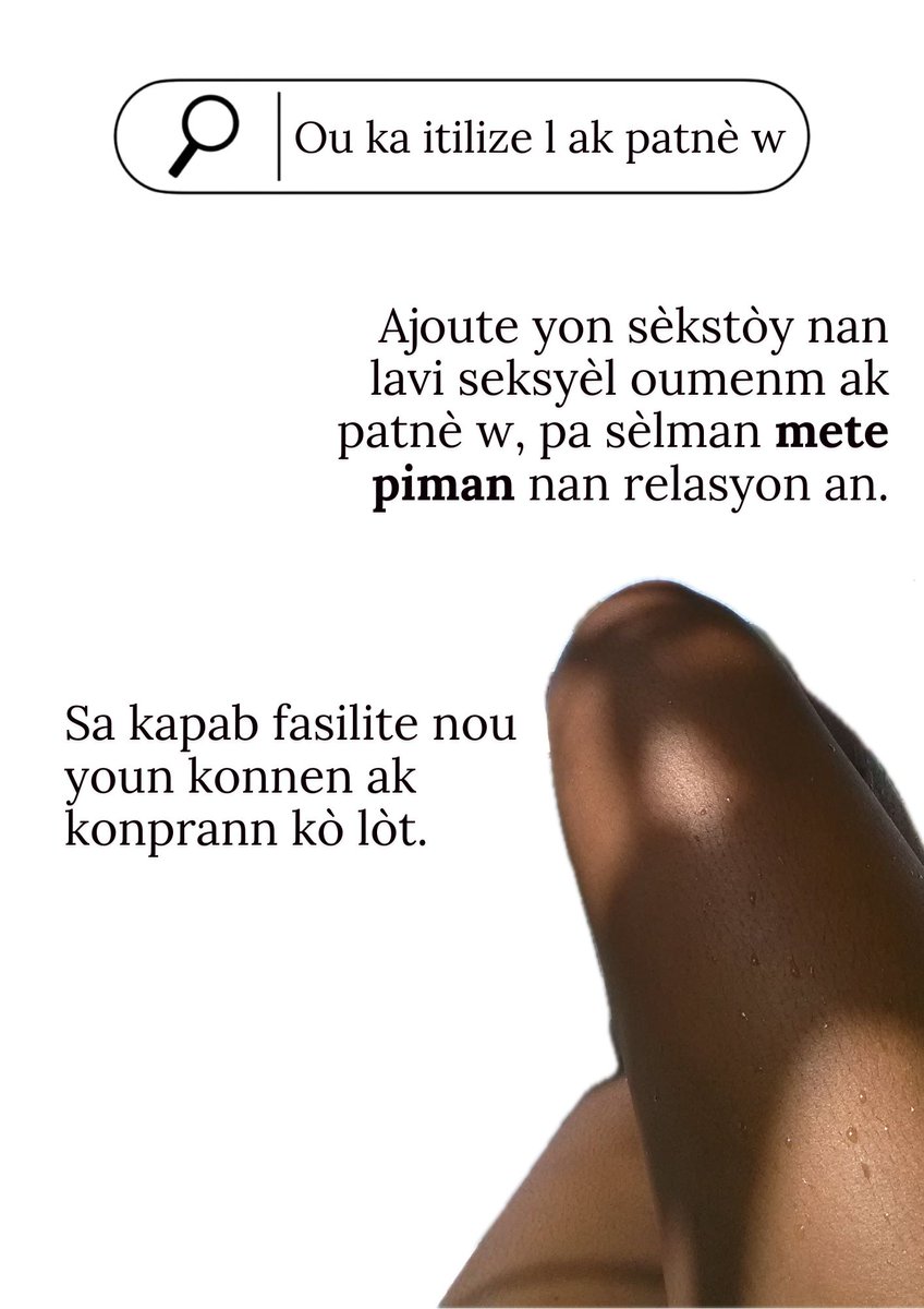 Muselles1's tweet photo. Vin aprann 4 bagay ou pa t konnen sou sèkstòy, nan dènye atik Milarey Jean-Baptiste ekri pou @Mus'elles la. https://t.co/NefGNDt9Kg