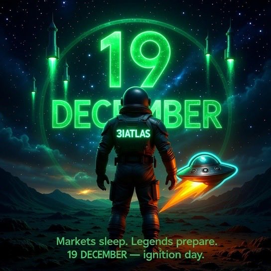 3IACommunity's tweet photo. ๐ Markets sleepโฆ but Legends never do. โก๏ธ
๐ฅ 19 December โ Ignition Day. ๐๐
#3IATLAS #CountdownHasBegun #GreenCandles #NextEra #CryptoRising #RedFort https://t.co/us8ZXLTRh4