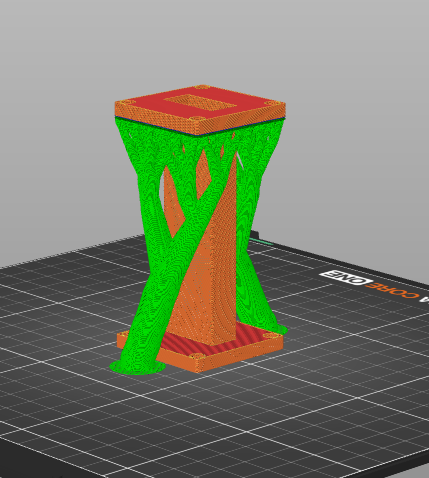 WA4OSH's tweet image. Back to the Bellevue City Library for time on one of their nine #Makerspace @Prusa3D  Printers.  The last time I tried to print this test section of WR-90 with two UG-39/U flanges, it couldn't properly print the top flange because it lacked the organic supports.  After the test