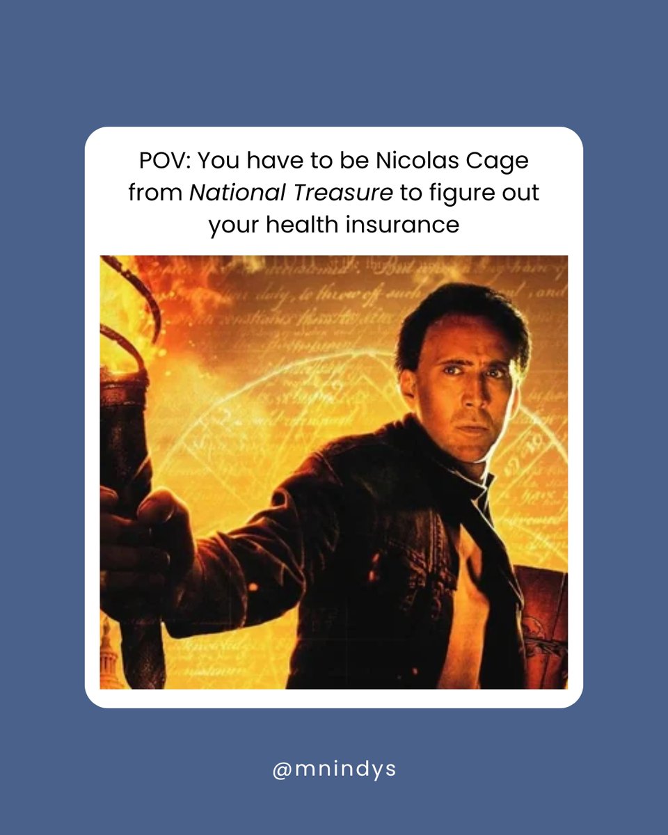 Trying 2 understand health insurance can feel 😰  &amp; actors like #PBMs want it that way. Now (tragically), selecting an insurance plan is much like devising a plan 2 steal the Declaration of Independence 📜 

#NationalTreasure #ProfitsOverPatients #ProfitsOverProviders