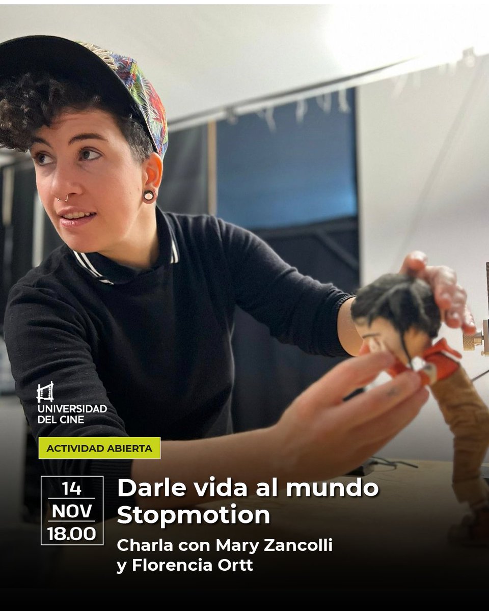 🎞️ Te invitamos a descubrir el mundo del stopmotion de la mano de las graduadas Mary Zancolli y Florencia Ortt, dos referentes del estudio Can Can Club 🎬✨

#Stopmotion #AnimacionFUC #UniversidadDelCine #EncuentrosFUC