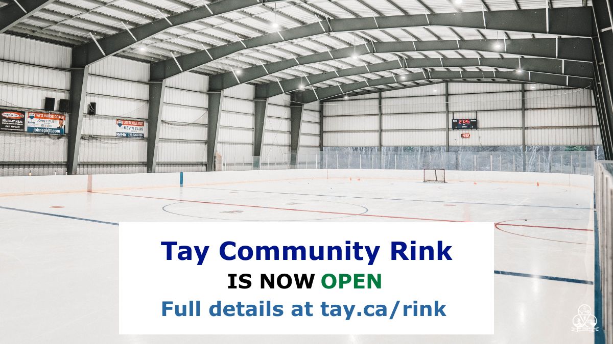 ⛸️🏒 The #TayCommunityRink is OPEN! For more information and details check out: tay.ca/parks-recreati… ❄️