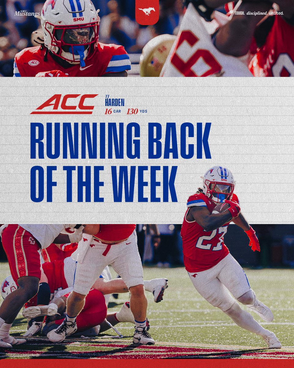 Setting the tone on the ground.

TJ has been named the ACC Running Back of the Week 🏆