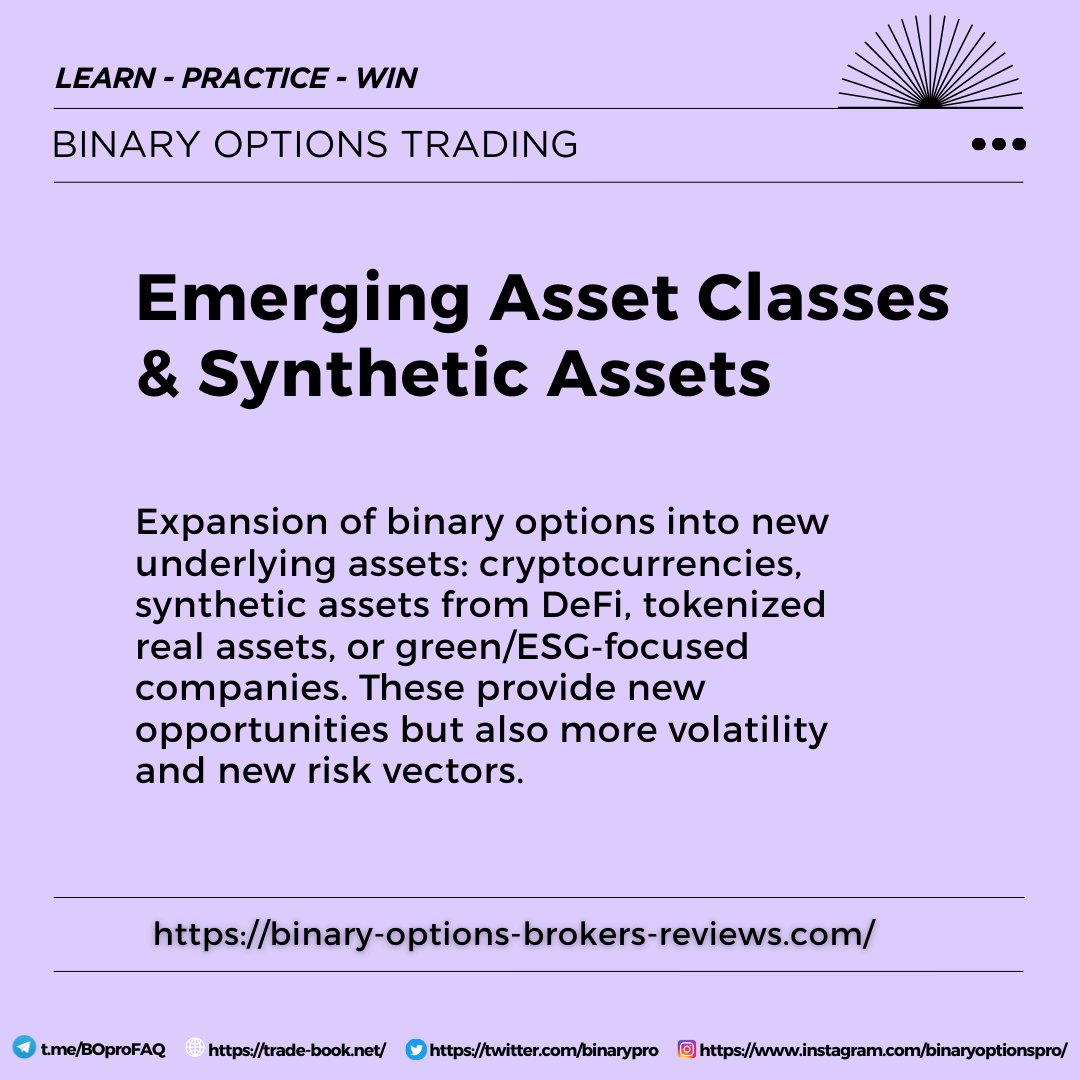 BinaryPro's tweet image. The trading world is expanding faster than ever; and emerging asset classes are leading the revolution.

What started with stocks and currencies has now evolved into cryptocurrencies, synthetic assets, and tokenized real-world assets; creating a whole new universe of…